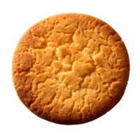 round cookies isolated on transparent background ,biscuit top view cut out png ,generative ai