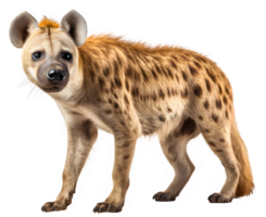 hyena's kant visie PNG ,hyena geïsoleerd Aan transparant achtergrond ,generatief ai