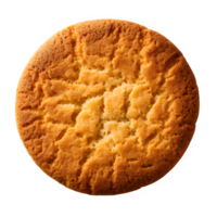 round cookies isolated on transparent background ,biscuit top view cut out png ,generative ai