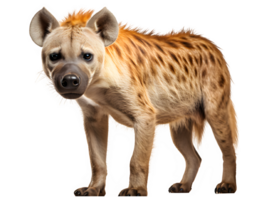 hyena's kant visie PNG ,hyena geïsoleerd Aan transparant achtergrond ,generatief ai