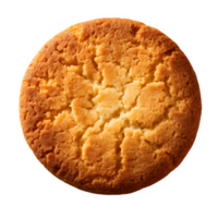 round cookies isolated on transparent background ,biscuit top view cut out png ,generative ai