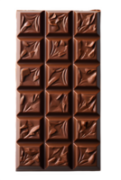 chocolate bar png ,rectangular chocolate bar isolated on transparent background ,generative ai