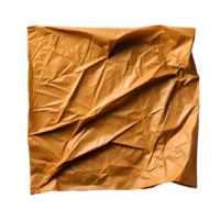 brown crumpled paper png ,old paper crumpled isolated on transparent background ,generative ai