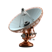 satellite antenna isolated on transparent background , radar satellite png ,generative ai