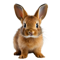 rabbit isolated on transparent background ,cute bunny cut out png ,generative ai