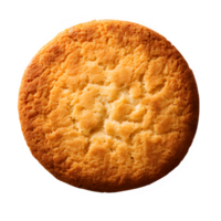 round cookies isolated on transparent background ,biscuit top view cut out png ,generative ai