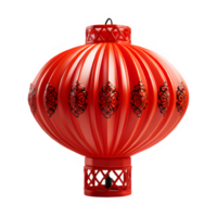 Traditional Chinese red lantern isolated on transparent background ,red lantern ornament ,generative ai png