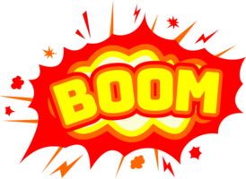 Boom Logo Abzeichen Aufkleber png