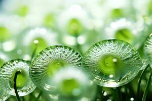 Macro photography of microscopic algae structures isolated on a white background photo