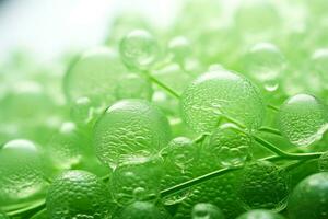 Macro photography of microscopic algae structures isolated on a white background photo