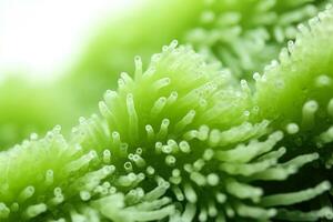 Macro photography of microscopic algae structures isolated on a white background photo