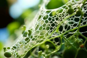 Microscopic elegance Delicate cellular structures in plant tissues up close photo