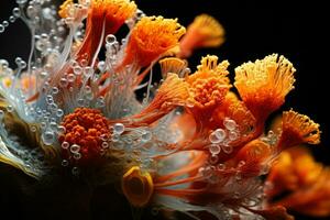 Microscopic marvels High definition imagery of diverse pollen grains in brilliant detail photo