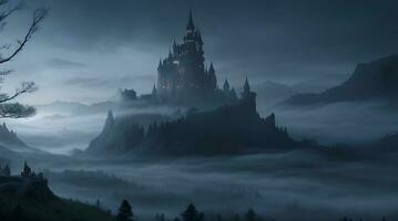 HD wallpaper that captures the essence of a fantasy world's nighttime photo