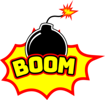 Boom Logo Abzeichen Aufkleber png