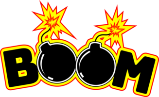 boom logo distintivo etichetta png