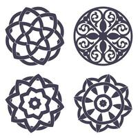 Several circles with different patterns vector