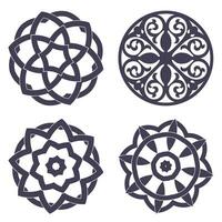 Several circles with different patterns vector