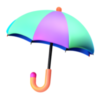 en färgrik paraply. 3d ai genererad png