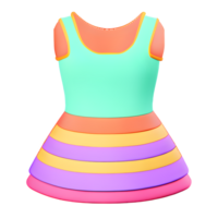 a dress with a colorful skirt on it. AI Generated png