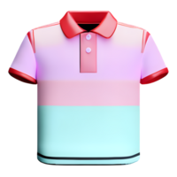 The shirt is pink alternating with blue, vibrant and cheerful in color. AI Generated png