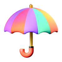 a colorful umbrella. 3D AI Generated png