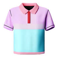 The shirt is pink alternating with blue, vibrant and cheerful in color. AI Generated png