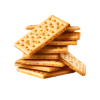 Crispy bread is a type of snack that is made from bread that has been baked until it is dry and crunchy. AI Generated png