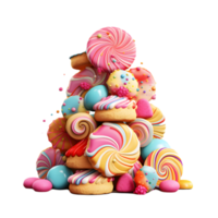 Colorful cookies are a great way to add a pop of color to any occasion. AI Generated png