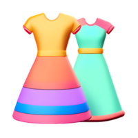 Vibrant, clear-hued dresses and skirts in an array of colors. picture From ARecraft.AI png