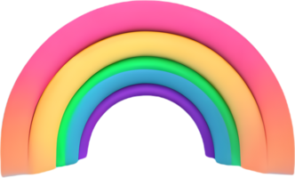 regenboog 3d ai gegenereerd png