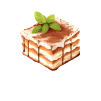 Tiramisu ist das perfekt Dessert zu Teilen mit freunde und Familie. ai generiert png