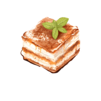 Tiramisu is the perfect dessert to share with friends and family. AI Generated png