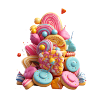 Colorful cookies are a great way to add a pop of color to any occasion. AI Generated png