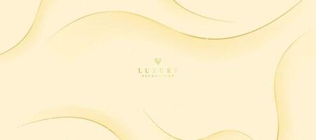 Luxury background with glitter golden curve lines elements vector