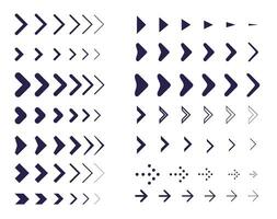 A large set of different arrows vector