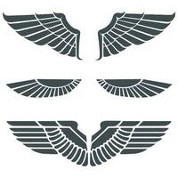 Silhouettes of the wings of Egyptian deities vector