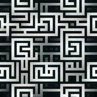 Elegant Greek key fabric pattern background in sophisticated monochrome palette photo