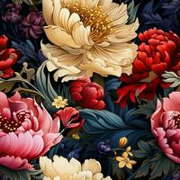 libertad impresión tela antecedentes un sinfonía de complejo elegante floral patrones foto