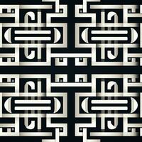 Sleek Greek Key fabric pattern background showcasing stylish timeless geometric designs photo