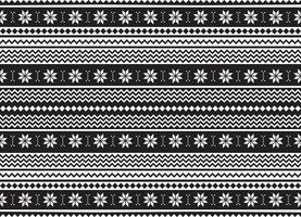 Vector seamless black winter ornament for sweater and fabric with snowflakes. Ornament of the northern peoples. Background for printing