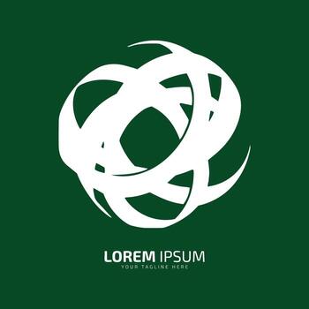 Minimal and abstract logo of abstract icon abstract vector circle silhouette isolated