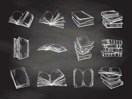 Hand drawn books doodle set. Black color sketch. Line art style. Vector  illustration isolated on white background. 20263879 Vector Art at Vecteezy