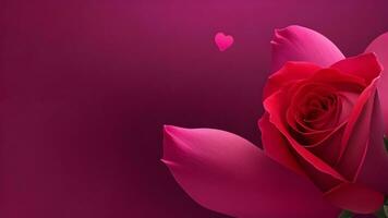 background for Valentine's Day, using a gradient that transitions from deep maroon to soft rose photo