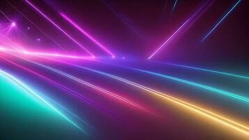 abstract light background that incorporates neon-like streaks and beams photo