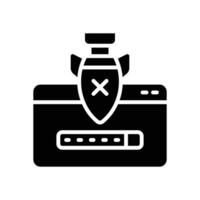 cyber attack glyph icon. vector icon for your website, mobile, presentation, and logo design.