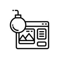 bomb line icon. vector icon for your website, mobile, presentation, and logo design.