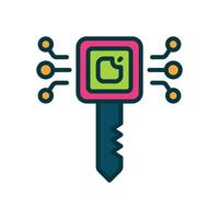 encryption filled color icon. vector icon for your website, mobile, presentation, and logo design.