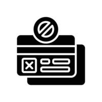 credit card glyph icon. vector icon for your website, mobile, presentation, and logo design.