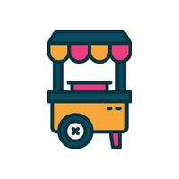 food stand filled color icon. vector icon for your website, mobile, presentation, and logo design.
